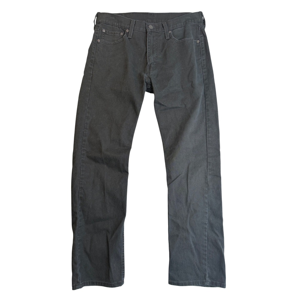 Levis 513 Jeans Mens 32x30 Black Slim Straight Stretch Denim Dark Wash Pants
